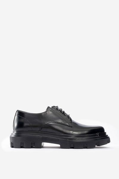 MARCOMEN Men's Thick Sole Lace-Up Casual Shoes Real Leather Mc 20251 Black