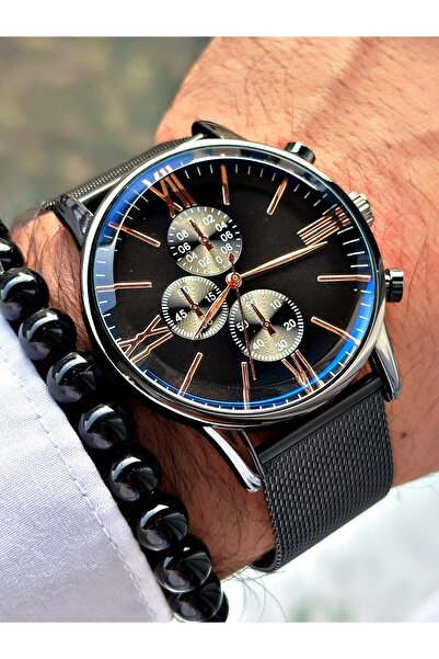 Tisaati Classic Tasarım Premium Serisi Roma Rakamlı Hasır Kordon Erkek Kol Sa...