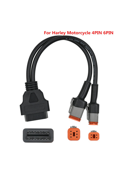 Choice 4 6 PIN Motorcycle OBD2 Diagnostics Connector For Harley 4PIN 6PIN 2 IN 1 Motorbike OBD Plug Exte...