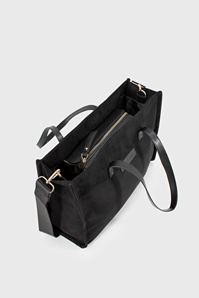 LUNABLU Kadın Süet  Shopper Çanta