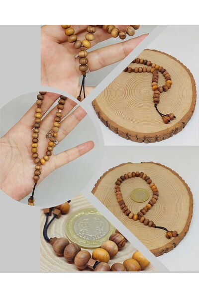 Yasamtohumu سبحة صلاة من خشب الزيتون 33 5*8 ملم (5117)