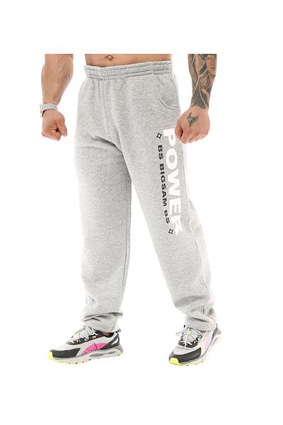 Big Sam Gray Melange Winter Sweatpants 1035