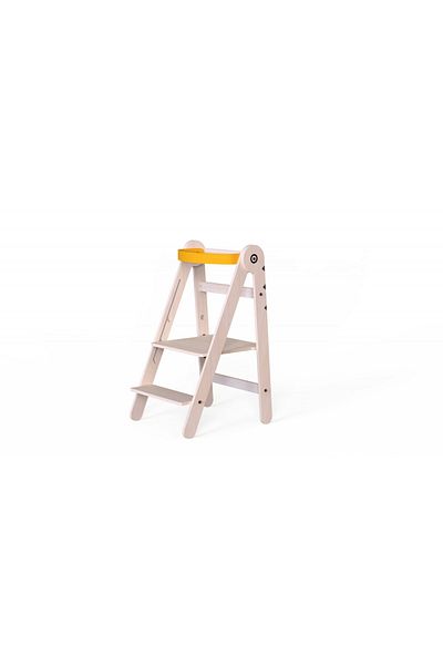 MAMATOYZ Turn de invatare pliabil MamaToyz Learning Tower din lemn, Galben