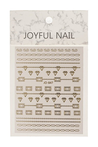 MOZIUR Tırnak Sticker Süs JO-847 (KENDİNDEN YAPIŞKANLI) Sarı