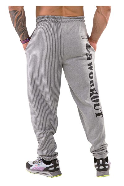 Big Sam Gray Wide Cut Body Trousers Sweatpants - 1174