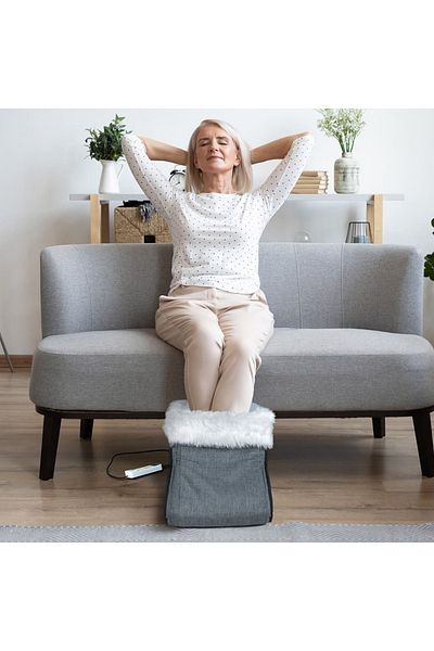 Myend قدم كهربائية يتم التحكم فيها رقميًا، وتدفئة المعصم، وأحذية من الفرو مع جهاز تسخين كهربائي