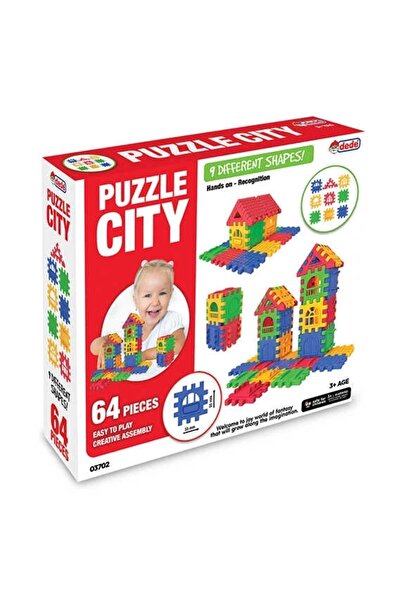 DEDE Oyuncak Puzzle City Le go 64 Parça 03702