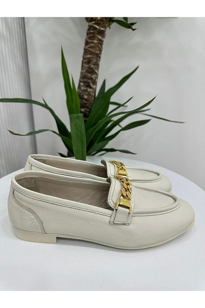 Klay Shoes BALERINI ALBI DIN PIELE VERITĂ