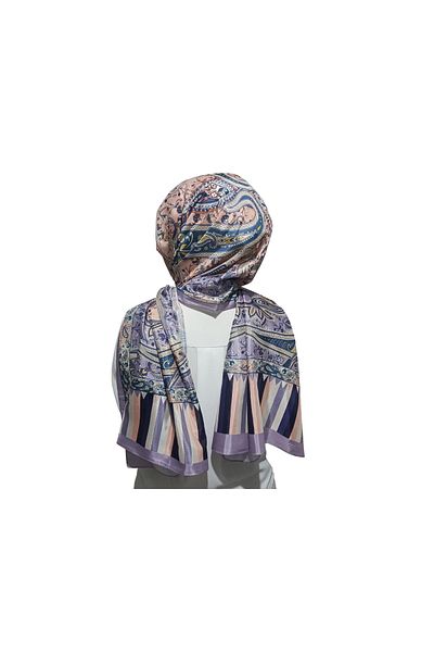 Hint İpek Şal de mătase Voile, Şal Voile de mătase importat Hijab Foarte ușor Etro Model etnic Şal Voile