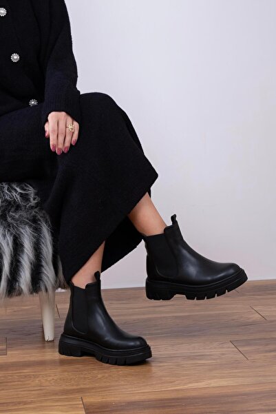 sovrana Lastik Detaylı Bot Siyah