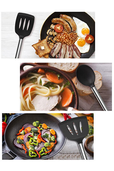 valletta Guojin 26 Pieces - Stainless Steel and Silicone Spatula Set, Black