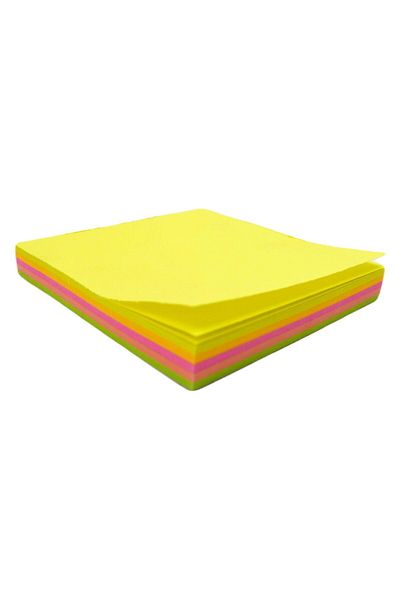 Noki Adhesive Note Paper Memo 75X75Mm Cube Neon 100 Sheets No:12042 (12 Cob)