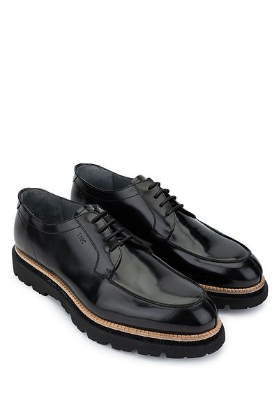 Tamer Tanca Men's Genuine Leather Black Opening Casual Shoes