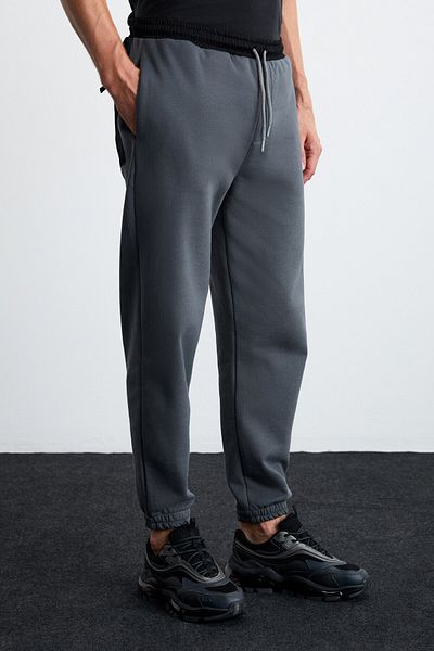 GRIMELANGE Ludwig Men's Cotton-Polyester Gray Sweatpants
