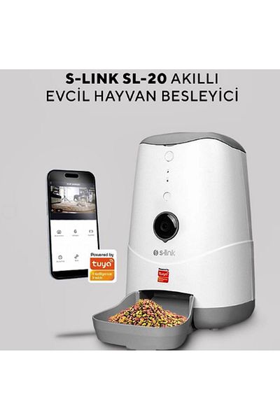 S-LINK Smart Pad Sl-20 to 1080P Hd Wi-Fi Tuya Supported Animal Feeding Door with Camera