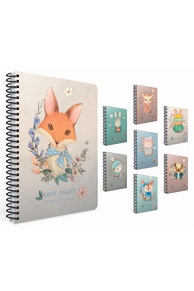 Gıpta Easy Notes Spiralli Karton Kapak Defter A4 80 Yaprak Çizgili 4745 (Karı...