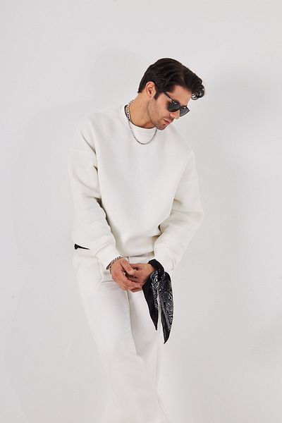 The Champ Clothing Φούτερ Crew Neck Basic 3 νημάτων Raster Oversize
