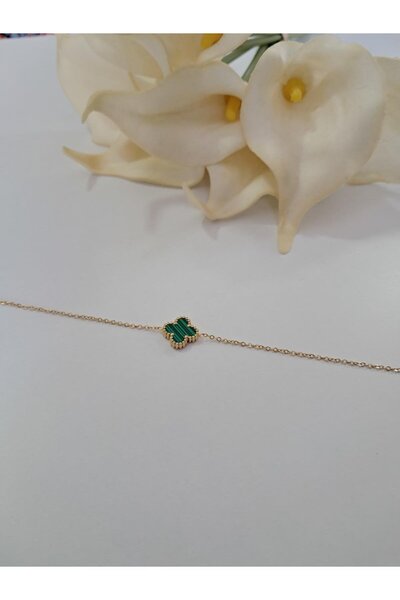 Size Özgü Yeşil Tekli Yonca Bileklik