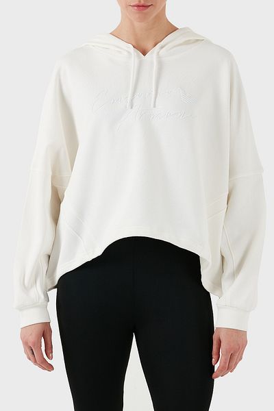 Emporio Armani سترة قطنية قابلة للتمدد من Boyfriend Fit Sweat - SWEAT 6D2M7F 2J49Z 0101