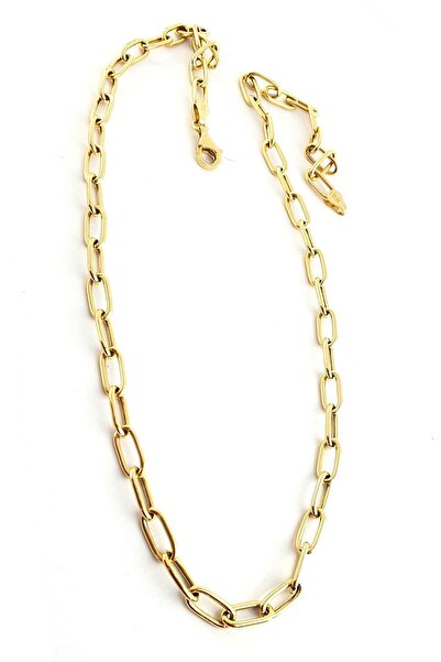 OSESHOP İtalyan 925 ayar gümüş üzerine altın kaplama Trend bombeli ataç kolye