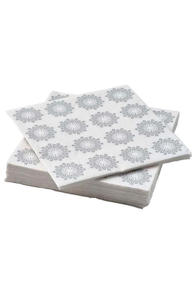 IKEA 33X33 cm Fröjda Patterned Napkin 50581398   (30 Pieces)