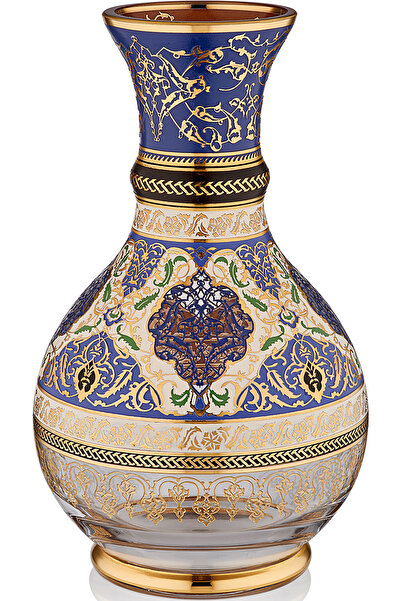 Decorium مزهرية زجاجية مزخرفة متعددة الألوان مقاس 31 سم من السليمي 9- 03010029