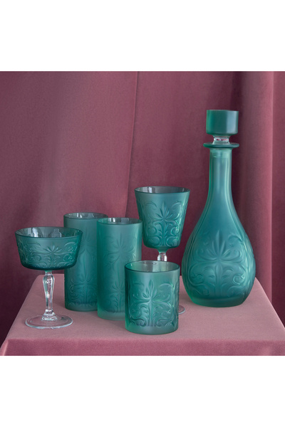 Decorium Tattoo 250ml 2 Pieces Cup - KHaki Glass Soft Drink, Model 9- 01010452