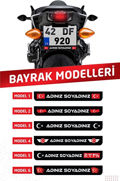 plakalık atölyesi MOTORSİKLET PLAKALIĞI BAYRAK