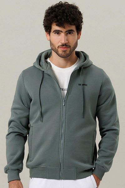 Escetic Ανδρικό Water Green με Fleece Εσωτερικά Χοντρό 3 Κλωστών Casual Mold Ανδρικό φούτερ με κουκούλα TK0084