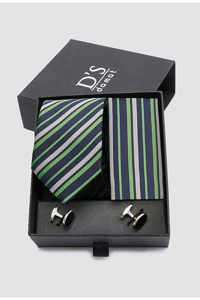 D'S Damat Standard Tie-Handkerchief-Cufflink Accessory Sets