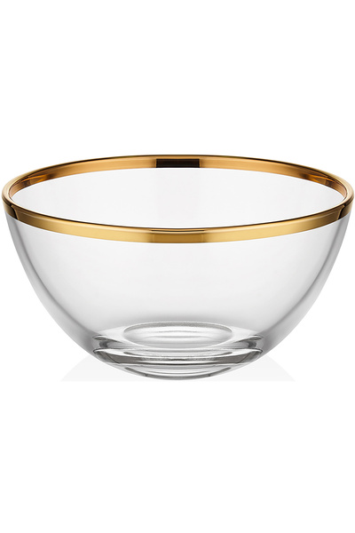 Decorium Dalia 24 Ayar Altın Yaldızlı 23,5 Cm Cam Kase 9-01070072