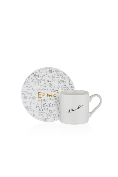 Decorium Einstein 85ml 4 Pieces - 2-person Porcelain Coffee Cup Set 9- 01120230