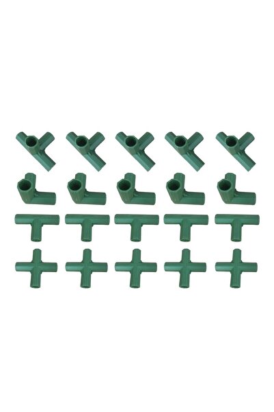 Kesoto Set of 20 Greenhouse Building Fittings Frame Connectors for Flower Sta...