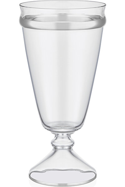 Decorium Dalia Platin Yaldızlı 44,3 Cm Ayaklı Dekoratif Cam Vazo 9-03010428