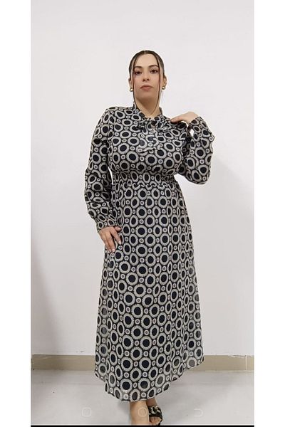 AKŞEN GİYİM ROCHIE DE SIFFON SCURTĂ DE CULOARE ALBASTRU ÎNCHIS CU CUREA FEMEI