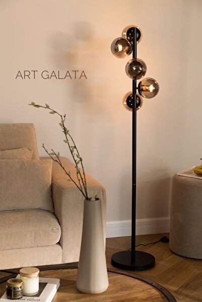 Art Galata Modern Siyah Lambader