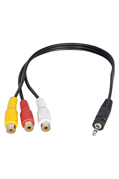 REWEL Elektromer 3.5 Mm 4 Boğum Aux- 3Rca 30 Cm Dişi Kablo 248028
