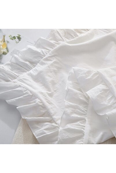 Tinybabyconcept 50X135 cm Natural Cotton Long Maternity Pillow - Ruffle Edge Cover