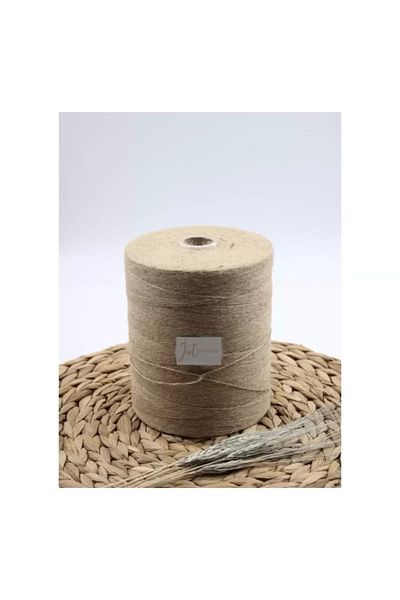 J JÜTBURADA Μπεζ νήμα από γιούτα - ~1 KG 1000 μέτρα Ψάθινο σχοινί Σχοινί σάκου