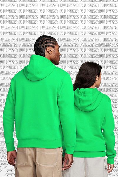 Nike Спортен суитшърт с качулка и полар, широка кройка, в цвят шамфъстък