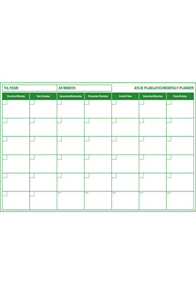 Cengo Statik Kağıt Aylık Planlayıcı (Mini)