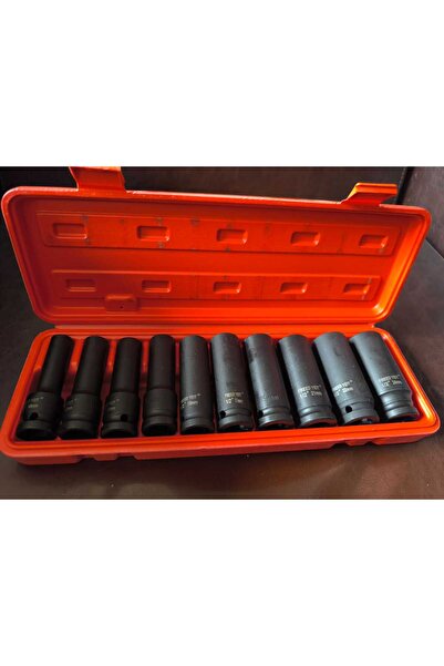 shop 10 PC 1/2" Uzun siyah Lokma Seti 6 Köşe