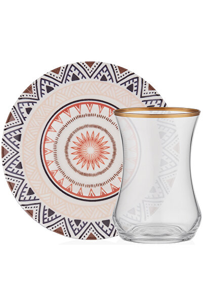 Decorium Ethnic 100 ml 12 Parça 6 Kişilik Cam Çay Takımı 9-01110130
