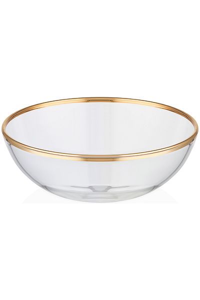 Decorium Dalia 17 Cm Glass Bowl - 24 Carat Gold Gilt 9- 01070065