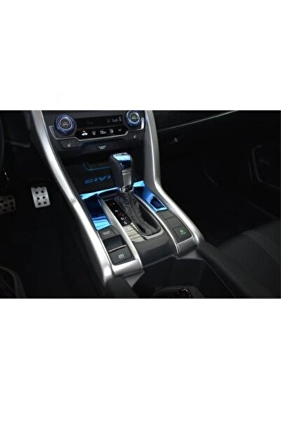 OLED GARAJ Honda Civic İçin Uyumlu Vites U Çerçevesi 2016-2021 Mavi