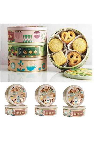 Harras Butter Cookies Canister 225 g (3 Boxes of 675g)
