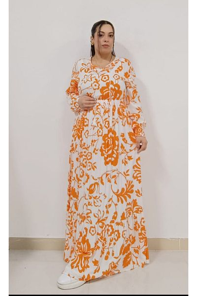 AKŞEN GİYİM ROCHIE LUNGĂ DE DOUĂ CULORI PENTRU FEMEI MĂRIME MARE TESTER 100% BUMBAC țesut Vâscoză