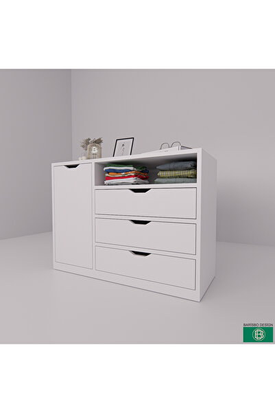 barisbo design Şifonyer Kapaklı Çekmeceli Çok Amaçlı