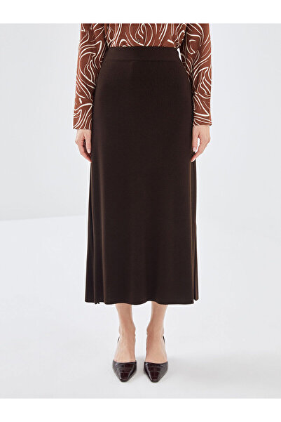 LC Waikiki Slim Fit Women's Knitwear Skirt with Elastic Waist