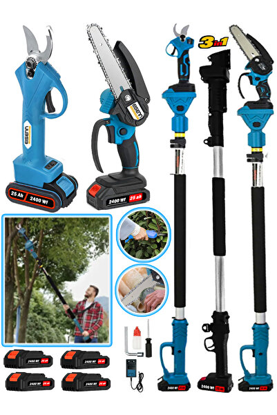 Eisenn Germany GT Seri 2000 Vf 4 ADET Super Akülü Bağ Makası+Dal Budama 2.7 M...